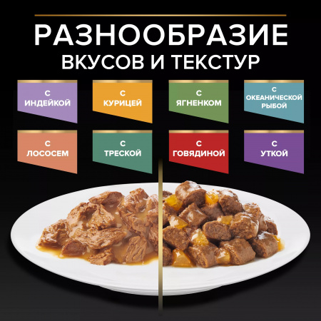 Влажный корм Purina PRO PLAN для взрослых стерилизованных кошек, с говядиной в соусе, 85г
