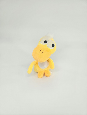 YP-050 Игрушка для домашних животных Утка "Чистый котик", желтый, 16см, плюш