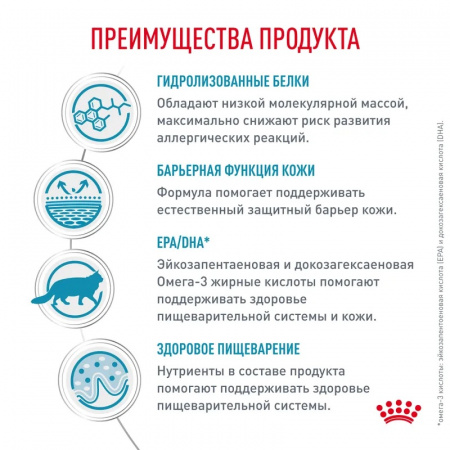 Сухой корм ROYAL CANIN Hypoallergenic для взрослых кошек, при пищевой аллергии или непереносимости, 350г