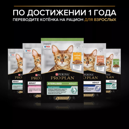 Влажный корм Purina PRO PLAN для котят, с курицей в желе, 85г