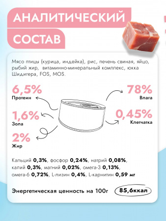 Влажный корм Best Dinner Vet Profi Gastrointestinal Low Fat для взрослых собак, при нарушениях пищеварения, с птицей, 340г