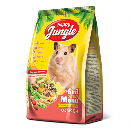 Сухой корм Happy Jungle, для хомяков 400г 
