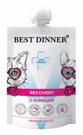 Влажный корм Best Dinner Vet Profi Recovery для кошек и собак в период восстановления, с курицей, 85г