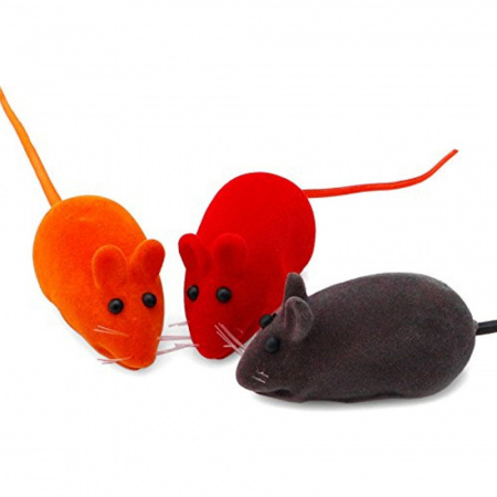 CT14179 Игрушка для кошек "Мышь" со звуком, 6 см., резина.