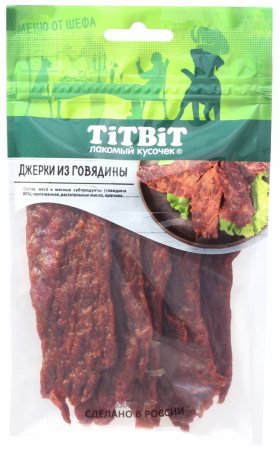 Лакомство TiTBit Джерки мясные из говядины, для собак, 70г