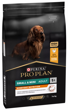 Сухой корм Purina PRO PLAN Everyday Nutrition для взрослых собак мелких и карликовых пород, с курицей, 7 кг