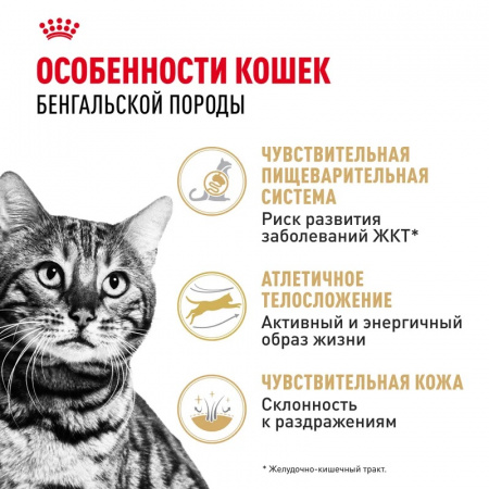 Сухой корм ROYAL CANIN Bengal Adult,для взрослых бенгальских кошек, 400г.