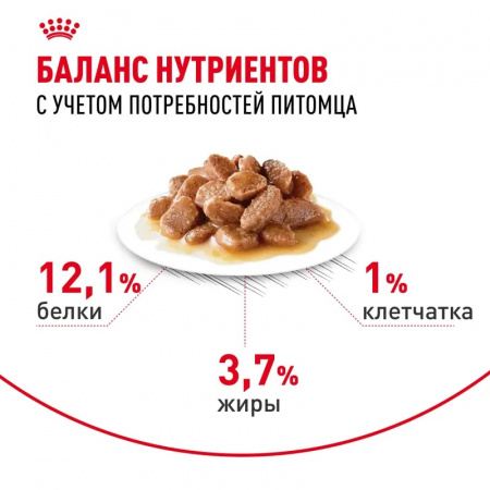 Влажный корм ROYAL CANIN Hair & Skin care для взрослых кошек для здоровья кожи и красоты шерсти, тонкие ломтики в соусе, 85г