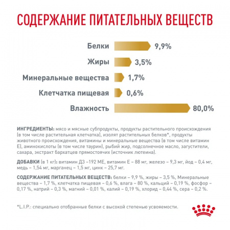 Влажный корм ROYAL CANIN Urinary S/O для взрослых кошек при мочекаменной болезни, соус, 85г