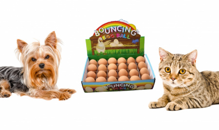 EGG Игрушка для собак и кошек, мяч-яйцо Чистый Котик, 4х6см
