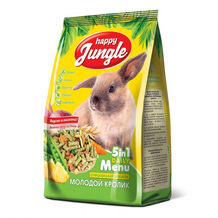 Сухой корм, Happy Jungle, для молодых кроликов, 400г 