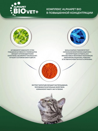 Сухой корм AlphaPet VetDiet Hypoallergenic для взрослых кошек, при пищевой аллергии и непереносимости, с белой рыбой, 400г