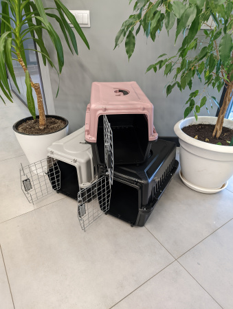 HP-J04BL Авиа переноска для домашних животных «В дорогу» ТМ Чистый котик, 48*32*30 см, цвет: черный