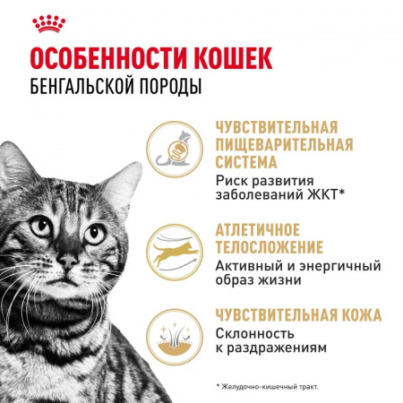 Сухой корм ROYAL CANIN Bengal Adult для взрослых кошек бенгальской породы старше 12 мес, 2кг