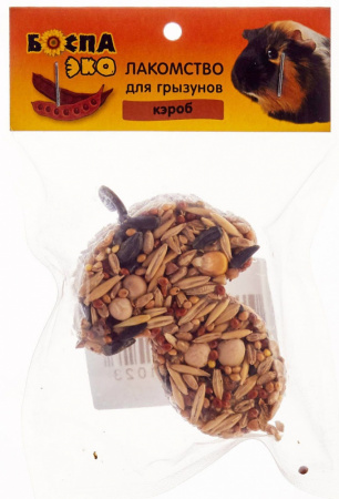 Лакомство БОСПА ЭКО для грызунов, Грибок кэроб, 40г